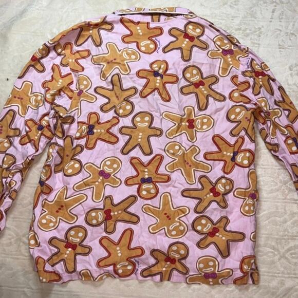 Victoria’s Secret Gingerbread 100% Cotton Vintage Flannel Pajama Set In Pink - Picture 2 of 6